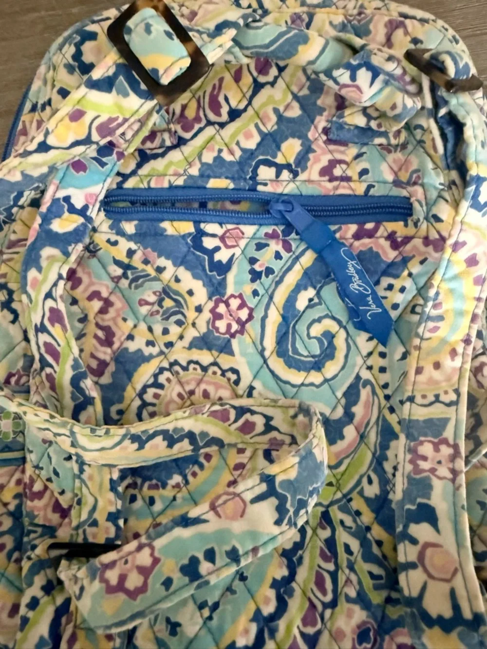 Vera Bradley‎ Vintage Capri Blue Paisley Mini Backpack Retired Print